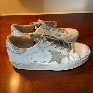 golden goose purestar sneaker white and silver - from nordstrom